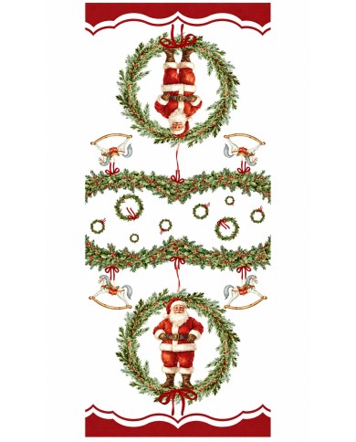 Runner Natale 100% cotone Maestri Cotonieri Carillon