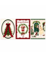 Set 3 strofinacci Natale 100% cotone Maestri Cotonieri Santa