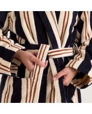 Accappatoio unisex in spugna e ciniglia 100% cotone Stripe