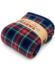Plaid matrimoniale Tartan scozzese con sherpa coordinato S&G Home 210x240