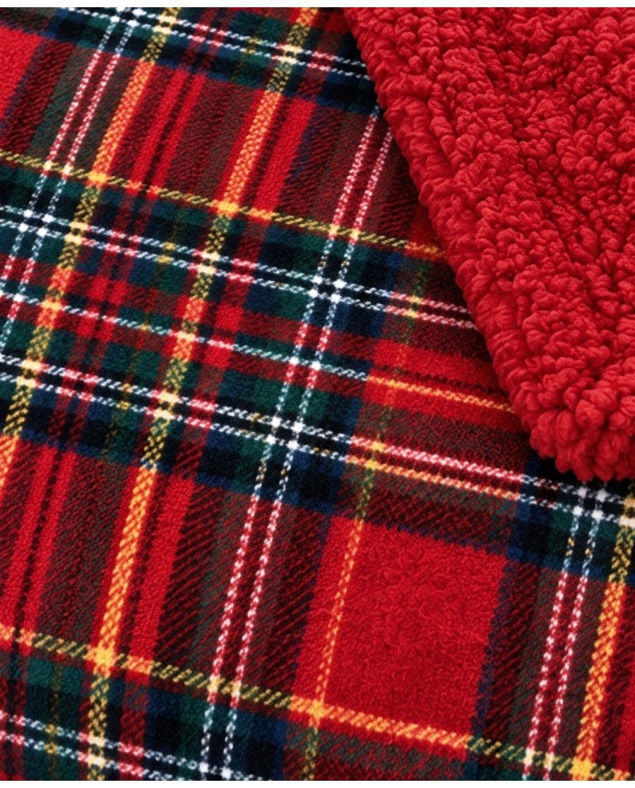 Plaid Tartan scozzese con sherpa coordinato S&G Home 160x210
