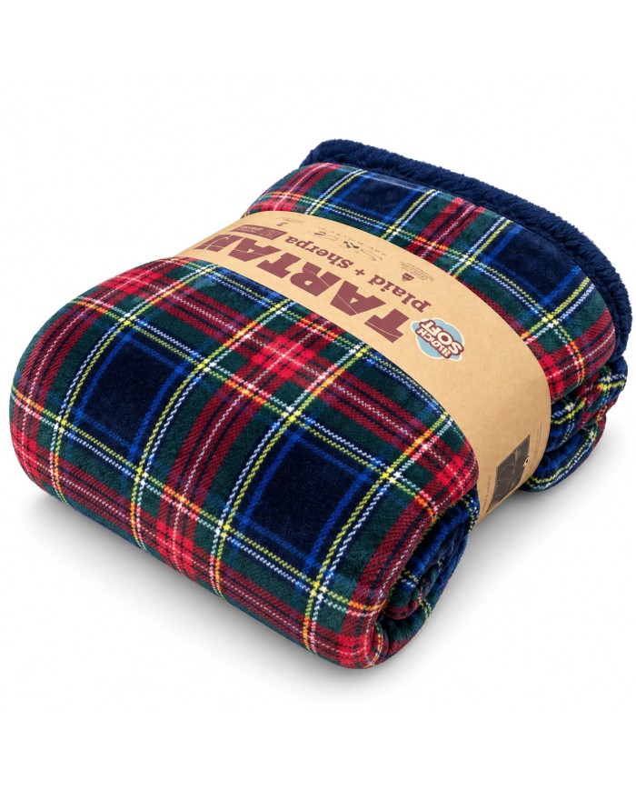 Plaid Tartan scozzese con sherpa coordinato S&G Home 160x210