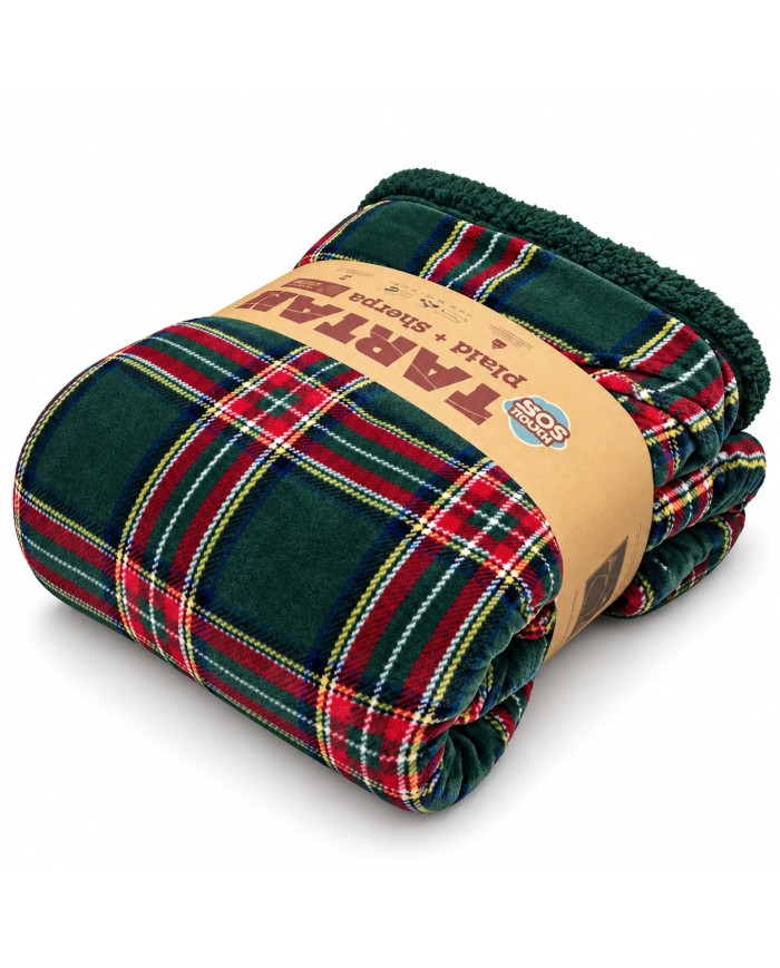 Plaid Tartan scozzese con sherpa coordinato S&G Home 160x210