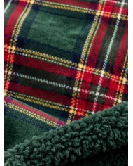 Plaid matrimoniale Tartan scozzese con sherpa coordinato S&G Home 210x240