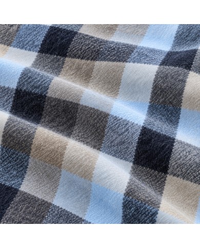 Plaid in tessuto mohair supersoft con frange Mysa