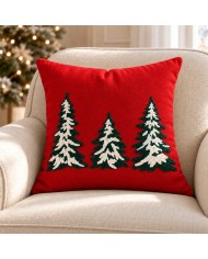 Fodera cuscino Natale ricamata Meid Abeti