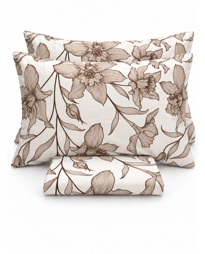 Parure copripiumino matrimoniale 100% cotone Elvy