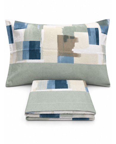 Completo lenzuola letto singolo flanella di cotone Isli