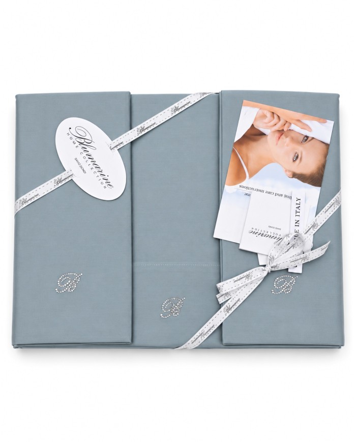 Completo lenzuola matrimoniale 100% raso cotone Blumarine Samira
