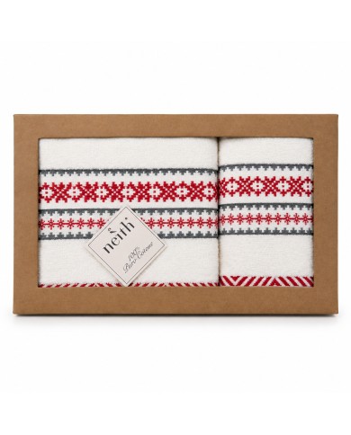 Set asciugamani di Natale viso+ospite Neith Christmas dis. 1