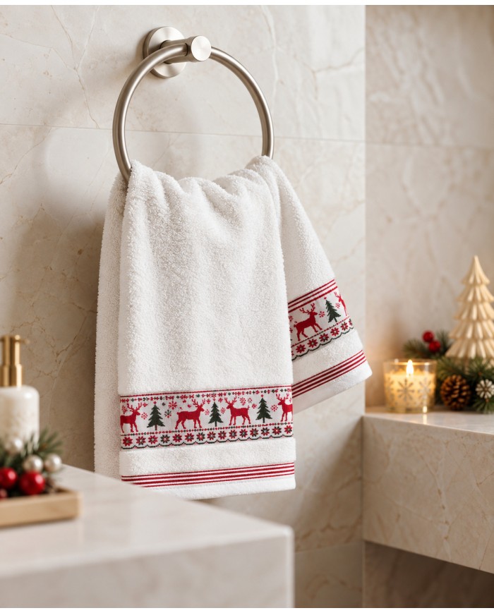 Set asciugamani di Natale viso+ospite Neith Christmas dis. 3