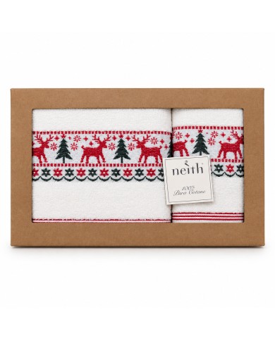 Set asciugamani di Natale viso+ospite Neith Christmas dis. 3