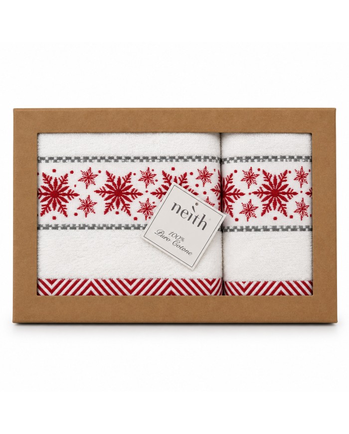Set asciugamani di Natale viso+ospite Neith Christmas dis. 4