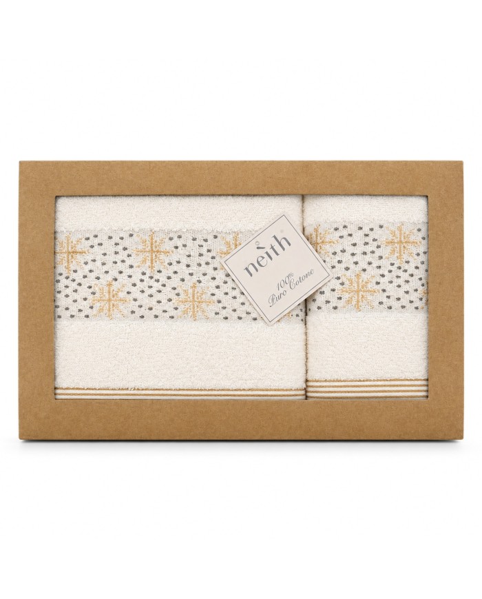 Set asciugamani di Natale viso+ospite Neith Christmas dis. 5