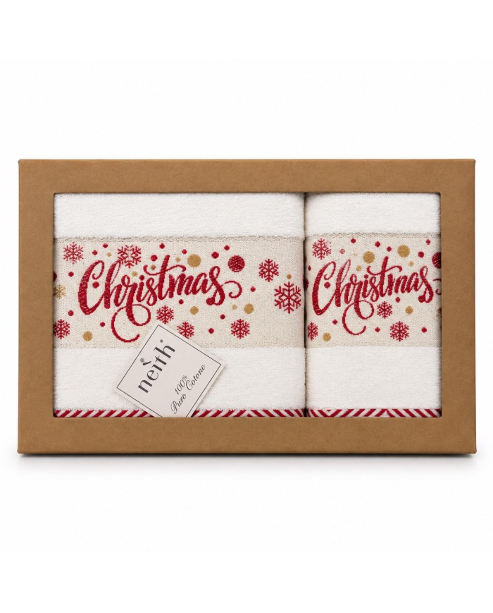 Set asciugamani di Natale viso+ospite Neith Christmas dis. 6