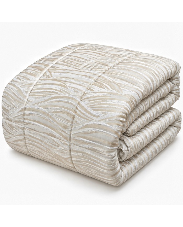 Trapunta matrimoniale invernale in raso jacquard Nuria
