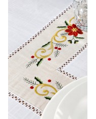 Servizio da tavola X12 Natale ricamato art.1452
