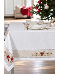 Servizio da tavola X12 Natale ricamato art.1452