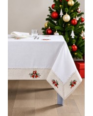Tovaglia ricamata 12 posti con tovaglioli art. TL004