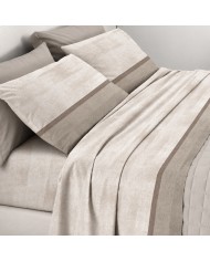 Completo lenzuola letto singolo in flanella di puro cotone - art. Sogno - MADE IN ITALY