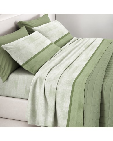 Completo lenzuola letto singolo in flanella di puro cotone - art. Sogno - MADE IN ITALY