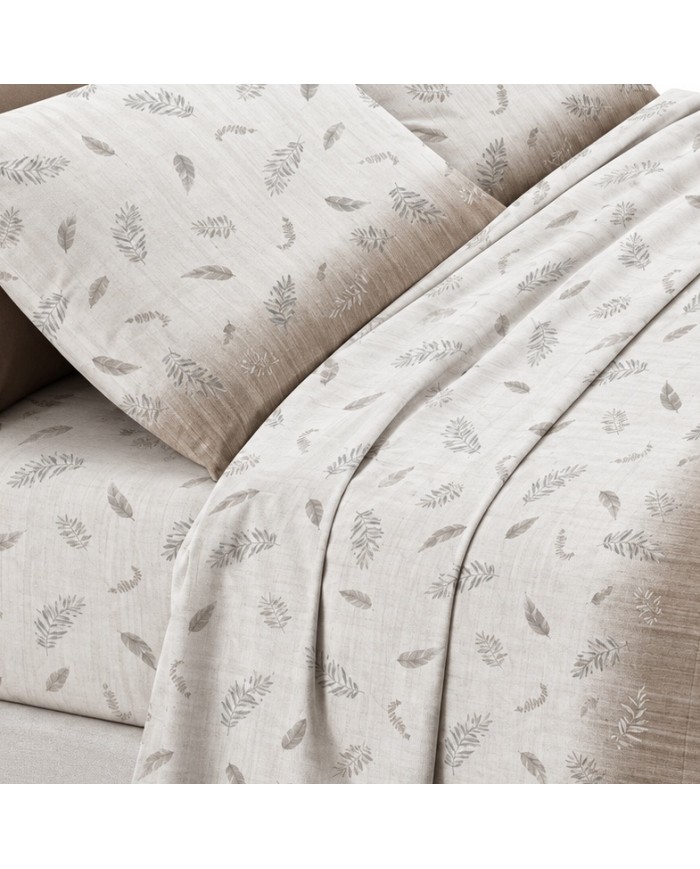 Completo lenzuola matrimoniale in flanella di puro cotone - art. Sogno - MADE IN ITALY