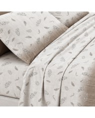 Completo lenzuola matrimoniale in flanella di puro cotone - art. Sogno - MADE IN ITALY