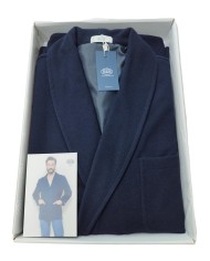 Giacca da Camera da Uomo in lana & cachemire Bilbao Blu Navy