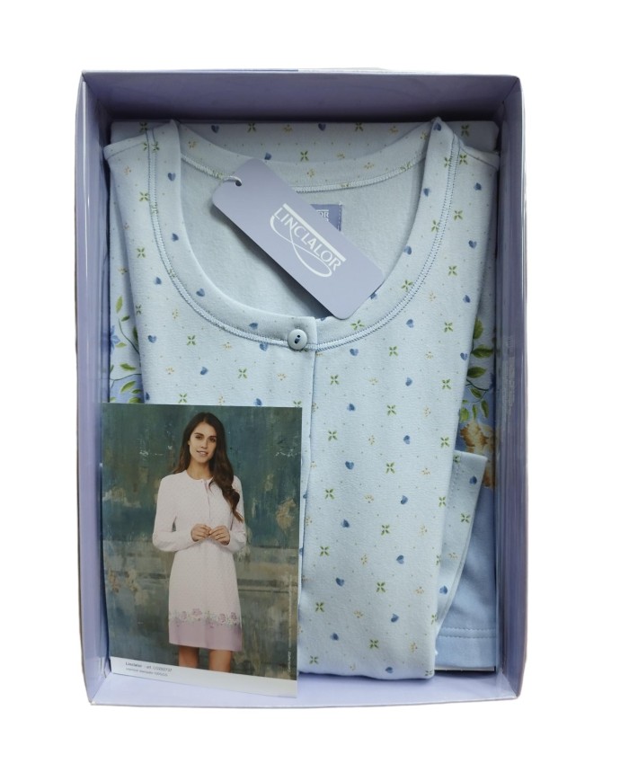 Camicia da notte in cotone serafino Linclalor 92737