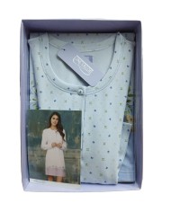 Camicia da notte in cotone serafino Linclalor 92737
