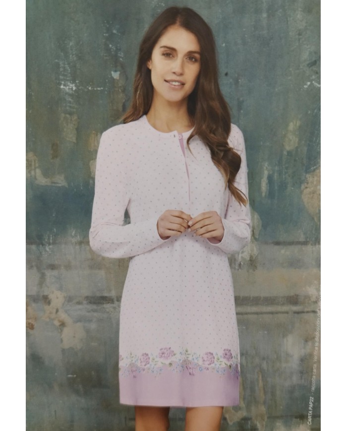 Camicia da notte in cotone serafino Linclalor 92737
