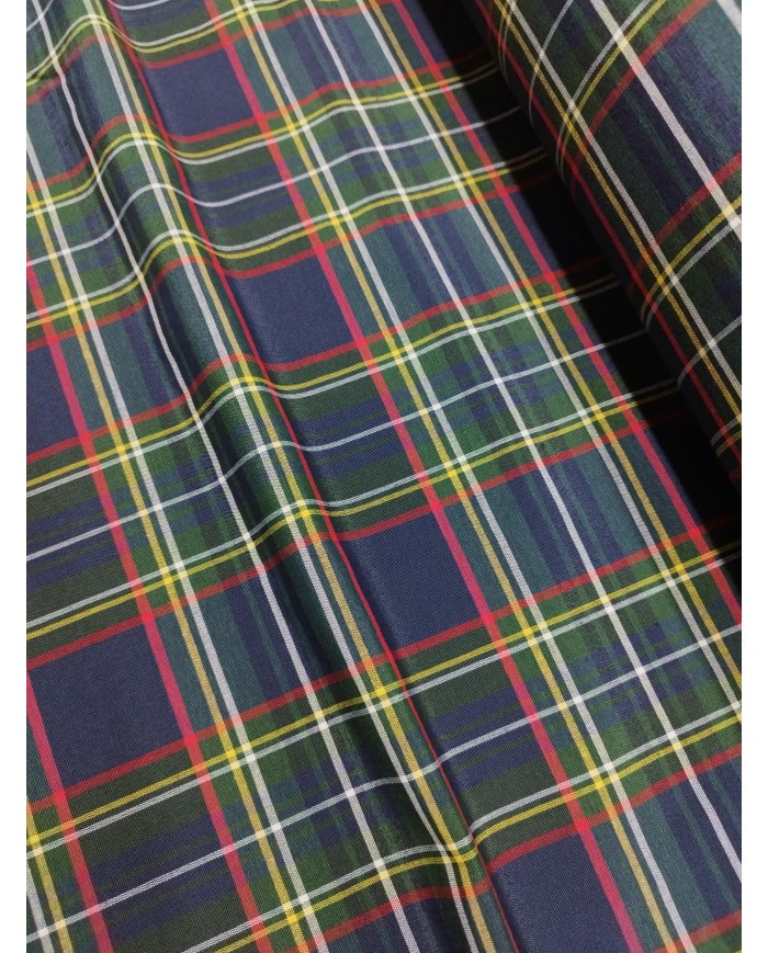 Tessuto Tartan scozzese al metro altezza 330cm Blu