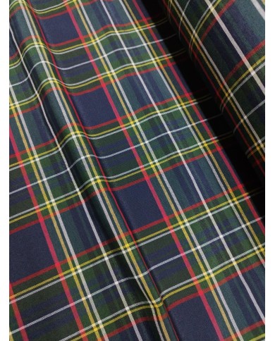 Tessuto Tartan scozzese al metro altezza 330cm Blu