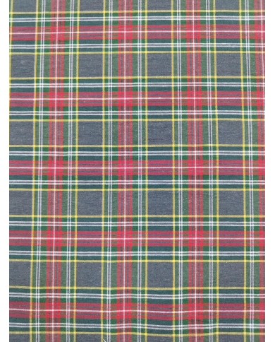 Tessuto Tartan scozzese al metro altezza 330cm Grigio