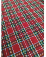 Tessuto Tartan scozzese al metro altezza 280cm Rosso Verde
