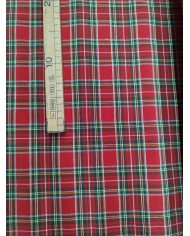 Tessuto Tartan scozzese al metro altezza 330cm Rosso con Lurex