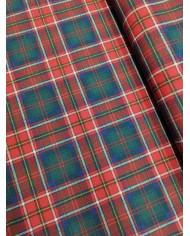 Tessuto Tartan scozzese al metro altezza 280cm Rosso Verde