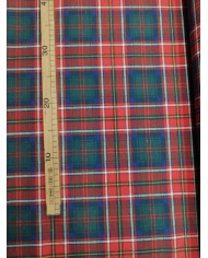 Tessuto Tartan scozzese al metro altezza 280cm Rosso Verde