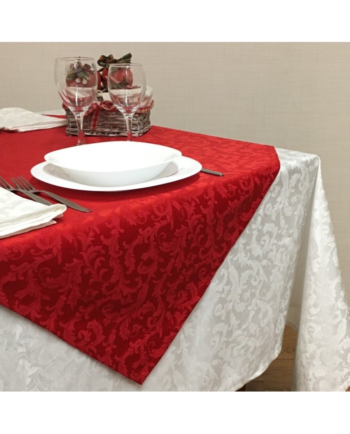 Tessuto RASO JACQUARD Rosso altezza 335