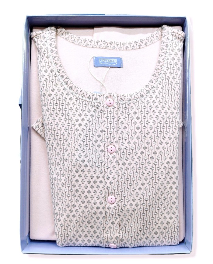 Pigiama Donna caldo cotone Linclalor art 2852