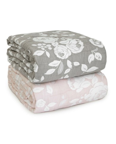 Copriletto trapuntato jacquard Bouquet Matrimoniale due piazze