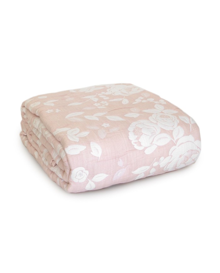 Copriletto trapuntato jacquard Bouquet Matrimoniale due piazze