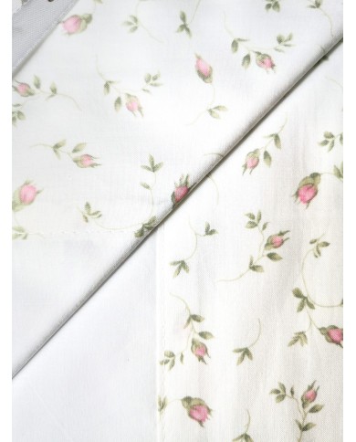 Completo lenzuola matrimoniali in puro cotone Maestri Cotonieri primavera bocciolo