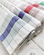 Set di 6 strofinacci colori assortiti in puro cotone 60x90