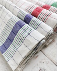 Set di 6 strofinacci colori assortiti in puro cotone 60x90