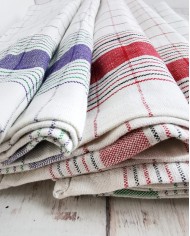 Set di 6 strofinacci colori assortiti in puro cotone 60x90