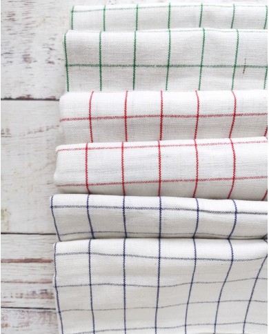 Set di 6 strofinacci colori assortiti in puro cotone 60x90