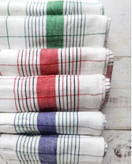 Set di 6 strofinacci colori assortiti in puro cotone 60x90