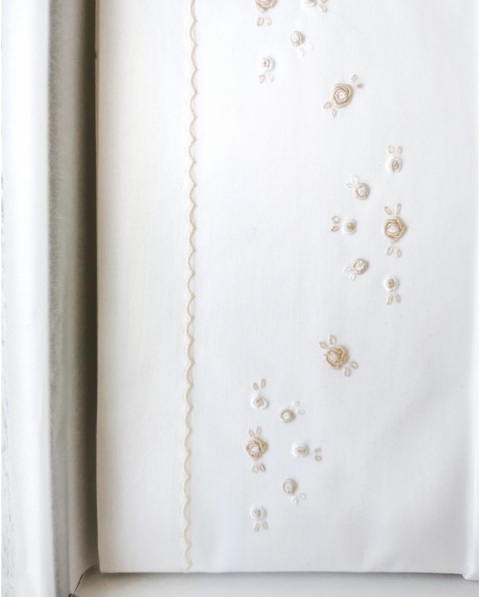 Completo lenzuola culla passeggino ricamato a mano Elite pour le Bebè 45172