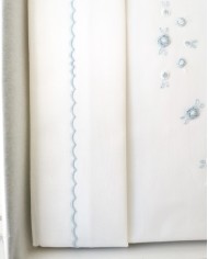 Completo lenzuola culla passeggino ricamato a mano Elite pour le Bebè 45172